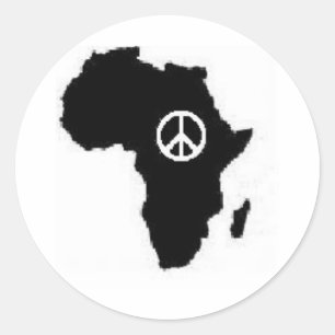 Friedensafrika Runder Aufkleber