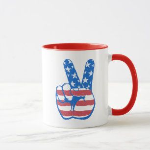 Friedensamerikanisches Flaggenmuster Tasse