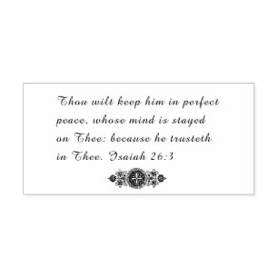 Friedensangebot Isaiah 26:3 Gummistempel