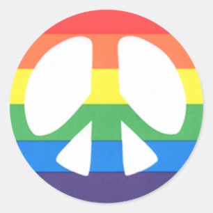 Friedensaufkleber:) Runder Aufkleber