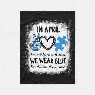 Friedensautismus im April tragen wir Blauer für Au Fleecedecke