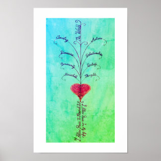 Friedensbekenntnis-Wandkunst zulassen Poster