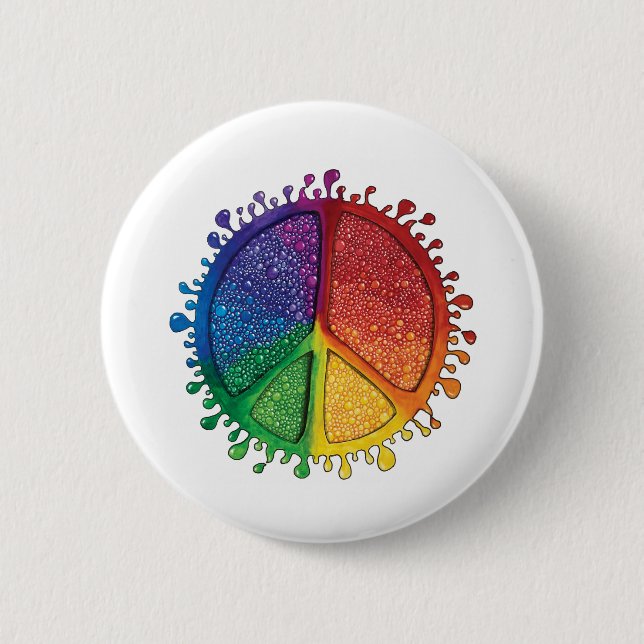 Friedensblasen Button (Vorderseite)