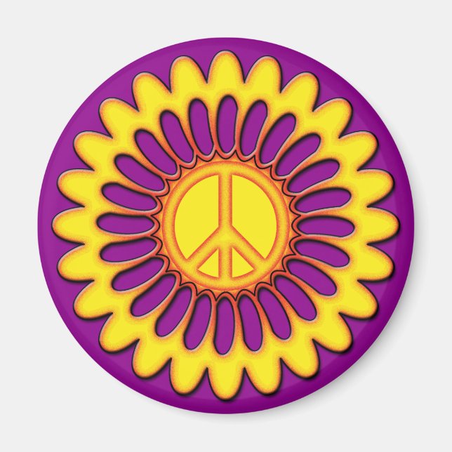 FRIEDENSBLUME MAGNET (Vorne)