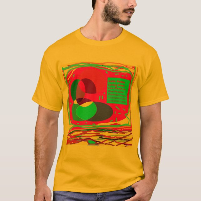 Friedensbotschaft für Festivals mit gemischtem Far T-Shirt (Vorderseite)