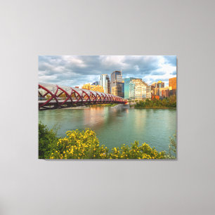 Friedensbrücke und Stadtbild Leinwanddruck