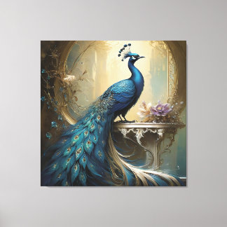 Friedensbücher und Blume Gestrickte Canvas Print Leinwanddruck
