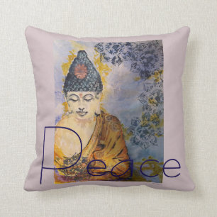 Friedensbuddha-Aquarell-Kunst-Kissen Kissen