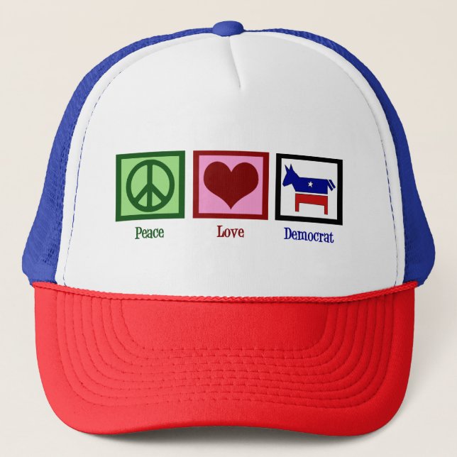 Friedensdemokratie Liebe Truckerkappe (Vorderseite)