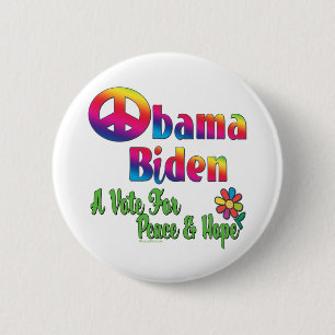 Friedensder hoffnung 2008 Obama Biden Kopie Button
