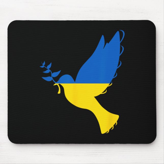 Friedensdove Ukraine. Steh mit der Ukraine. Unters Mousepad (Vorne)