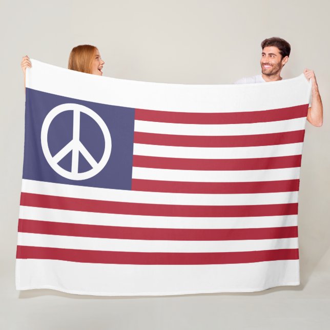 Friedensflagge der Vereinten Staaten Fleecedecke (Beispiel)