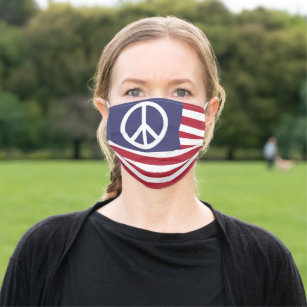 Friedensflagge der Vereinten Staaten Mund-Nasen-Maske Aus Stoff