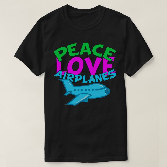 Friedensflugzeuge Liebe T-Shirt (Design vorne)