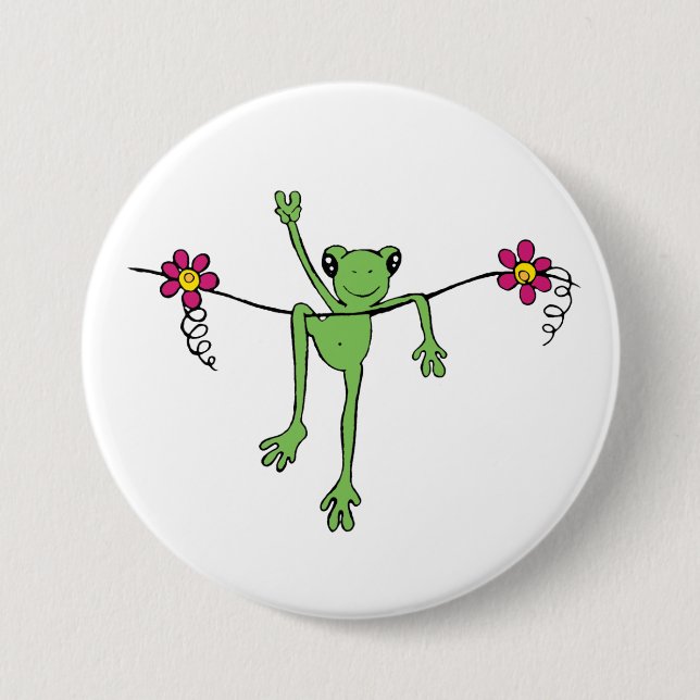 FriedensFroggy Button (Vorderseite)
