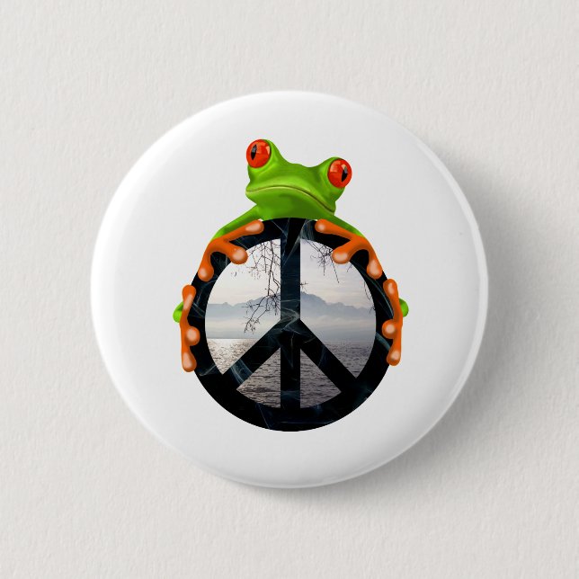 Friedensfrosch1 Button (Vorderseite)