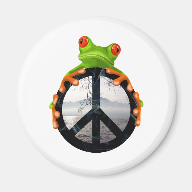 Friedensfrosch1 Magnet (Vorne)