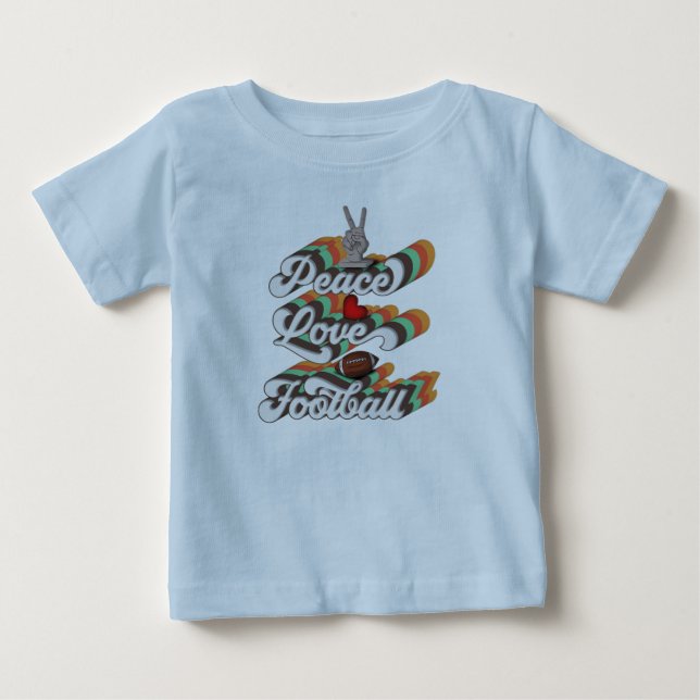 Friedensfußball, Retro-Fußball-Verleihung, Liebe Baby T-shirt (Vorderseite)