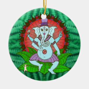 FriedensGanesh Tanzen Keramikornament