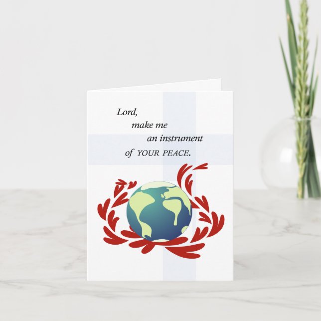 Friedensgebet von St Francis Karte (Vorderseite)