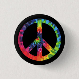 Friedensgefärbte Krawatte Button