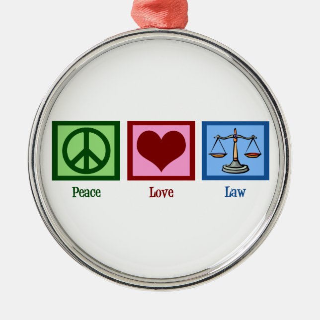 Friedensgesetz für die Liebe Ornament Aus Metall (Vorne)