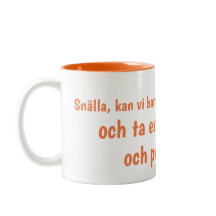 Friedensgesprächs-Kaffee-Tasse
