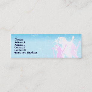 Friedensgitarren-Sänger - dünn Mini Visitenkarte