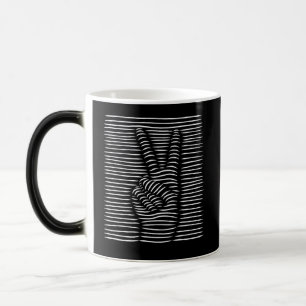 Friedenshand-Liniendesign Verwandlungstasse