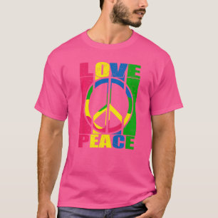 Friedenshand Tie Dye Finger Freiheit Hippie Blumen T-Shirt