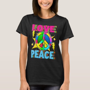 Friedenshand Tie Dye Finger Freiheit Hippie Blumen T-Shirt