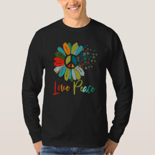 Friedenshand-Tie-Dye-Finger-Freiheit-Hippie-Blumen T-Shirt