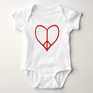 Friedensherz Baby Strampler