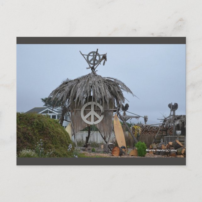 Friedenshütte | Blue Beach Song™ Postkarte (Vorderseite)