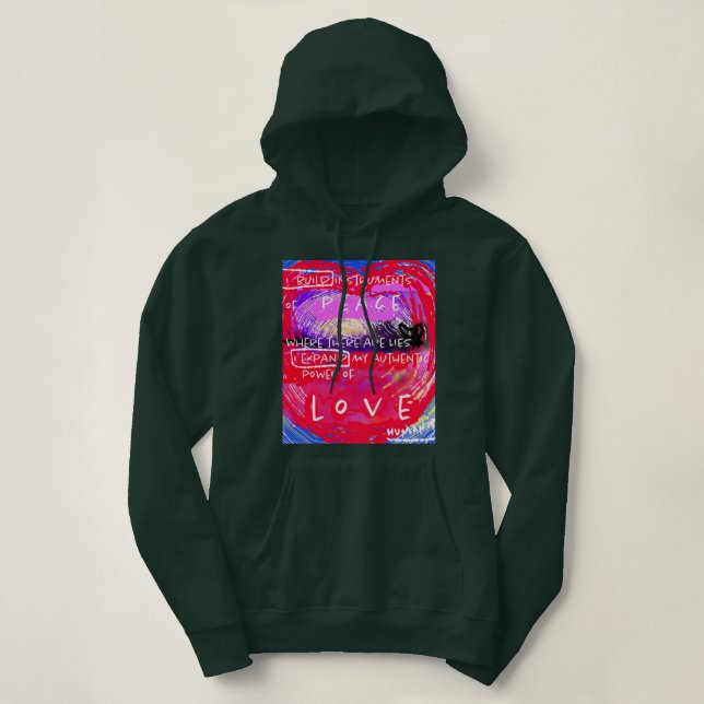 Friedensinstrument - Abstrakte digitale Kunst. Hoodie (Design vorne)