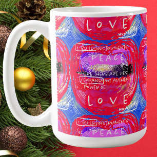 Friedensinstrument - Abstrakte digitale Kunst. Kaffeetasse