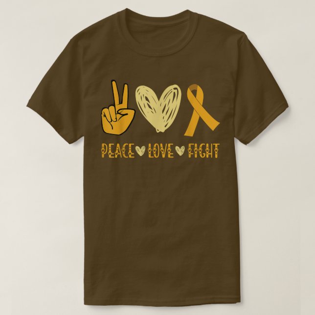 Friedenskämpfe Liebe gegen Krebserkrankung im Kind T-Shirt (Design vorne)