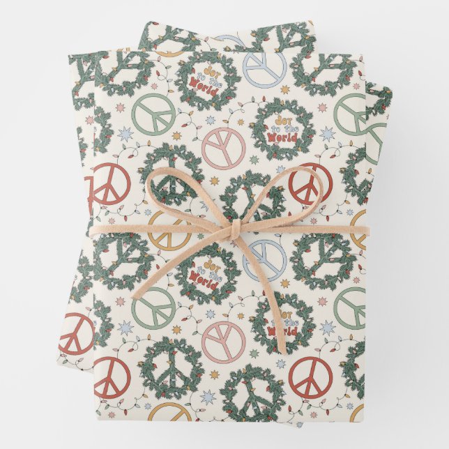 Friedenskämpfe und die Freude am Weltmuster Geschenkpapier Set (Beispiel)