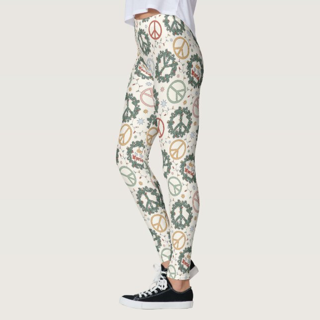 Friedenskämpfe und die Freude am Weltmuster Leggings (Links)