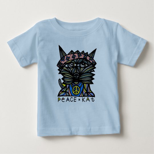 Friedenskat-Baby-Geldstrafe-Jersey-T - Shirt