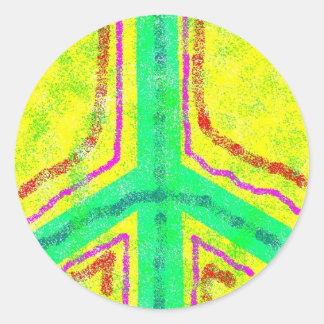 Friedensklemme Runder Aufkleber