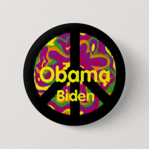 Friedensknopf Obama Biden Button