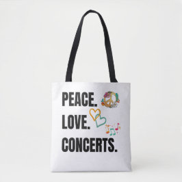FRIEDENSKONZERTE LEINWAND TOTE BAG TASCHE