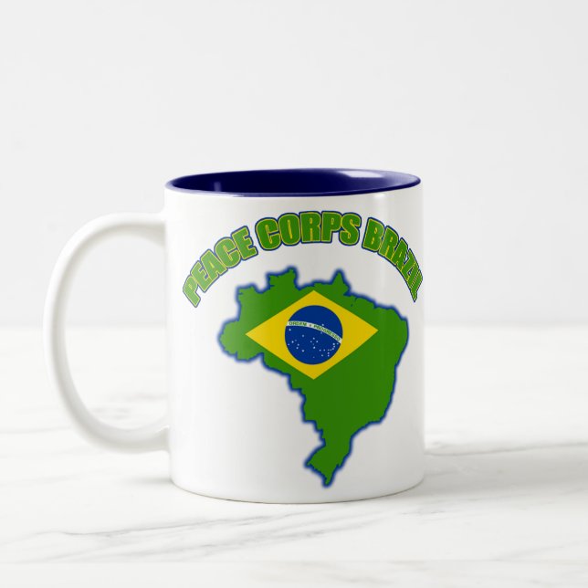 Friedenskorps Brasilien Zweifarbige Tasse (Links)