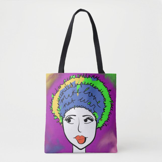 Friedenskronen-Leinwand-Taschen Tasche (Vorderseite)