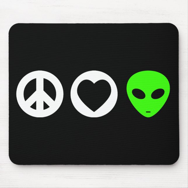 FriedensLiebe-alien Mousepad (Vorne)