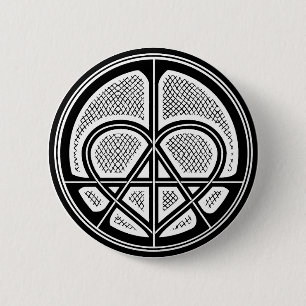 FRIEDENSLiebe-ANARCHIE humanitärer Symbol-Knopf Button