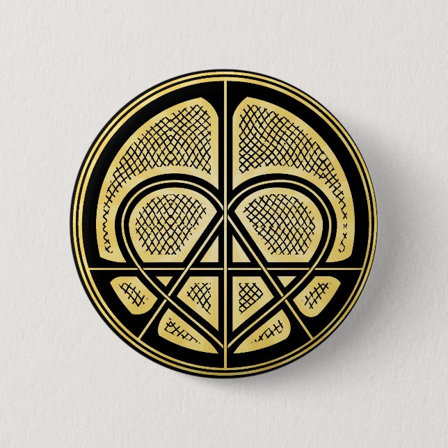 FRIEDENSLiebe-ANARCHIE humanitärer Symbol-Knopf Button (Vorderseite)