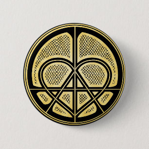 FRIEDENSLiebe-ANARCHIE humanitärer Symbol-Knopf Button