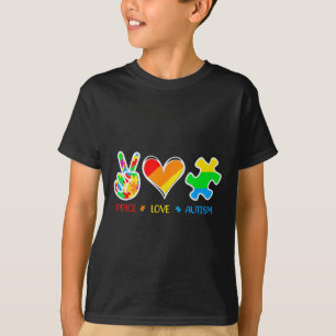 Friedensliebe Autismus Puzzleteile Band Autismus-B T-Shirt